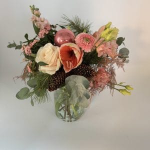 Kerstboeket bloemenmix